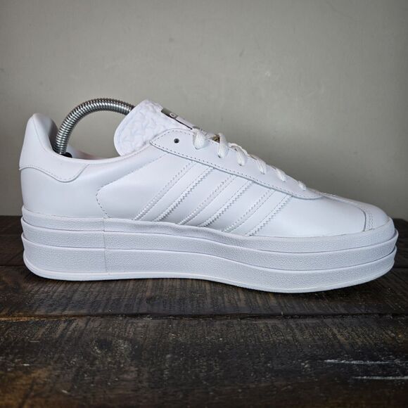 NEW Adidas Gazelle Bold Womens Size 10 Platform Sneakers Shoes White IE5130 - Picture 8 of 13